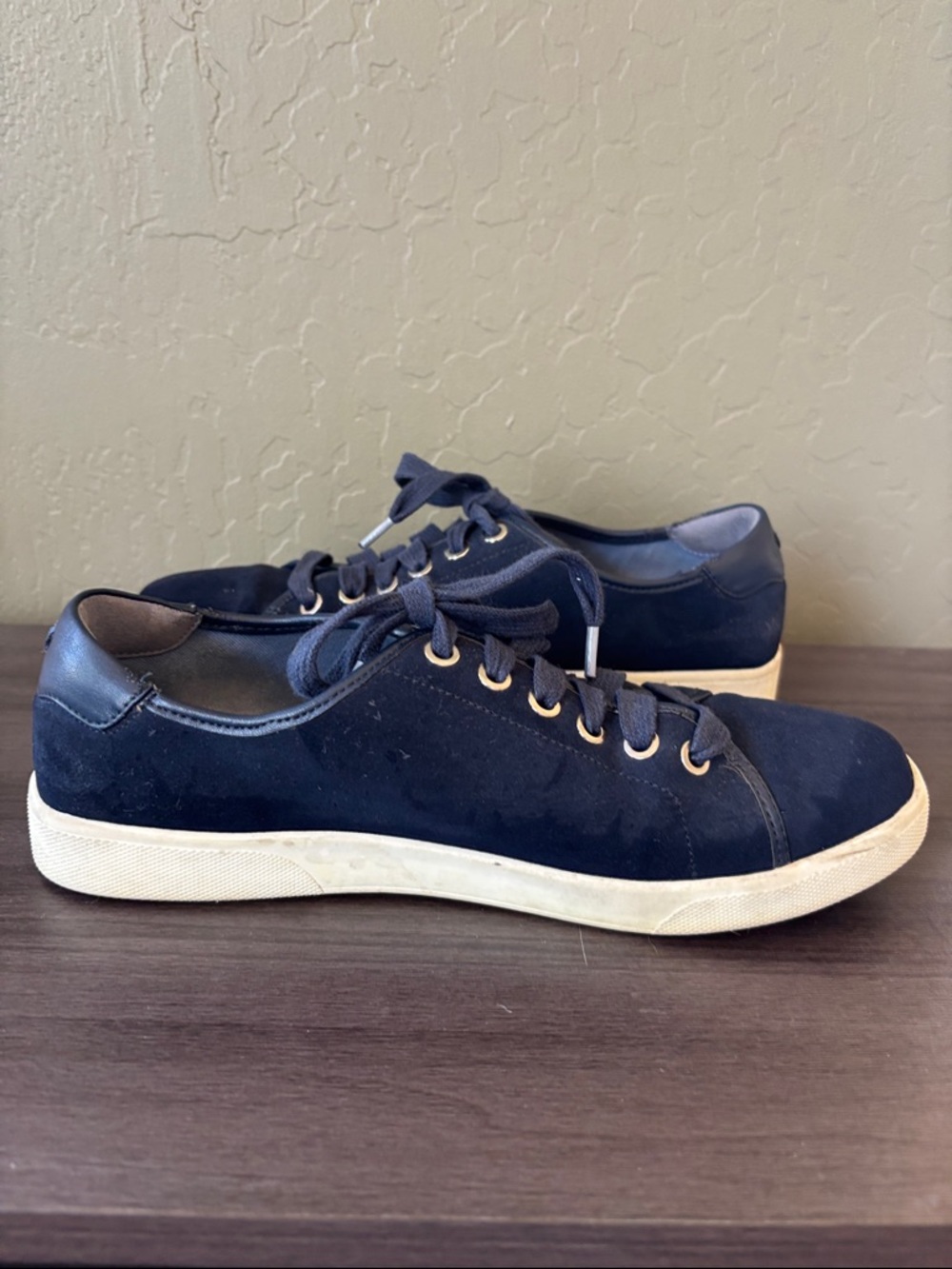 Vionic Brinley Navy Canvas Lace Up‎ Sneaker Size 7.5 - Picture 6 of 8